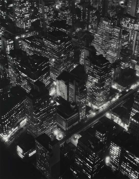 New York at Night by Berenice Abbott, 1932; printed 1980s
