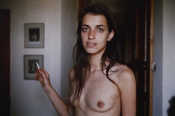 Joana with cigarette at the Chateauneuf de Gadagne, Avignon