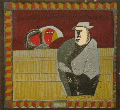 Untitled - 3 figures by José Ortega, 1968