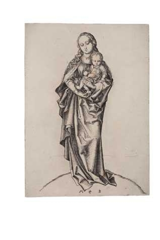 The Madonna and Child with an Apple by Martin Schongauer, Circa 1475