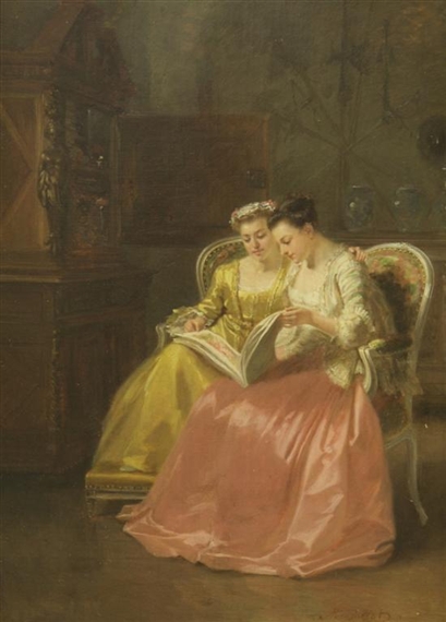 Reading Lesson by Adolphe Francois Monfallet