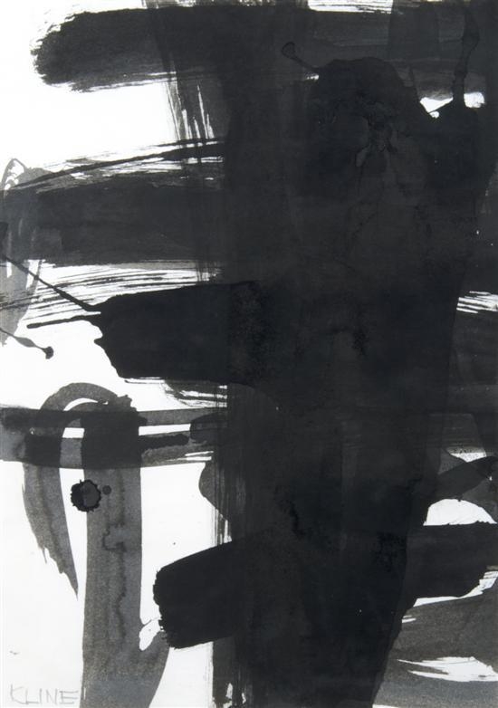 Artwork by Franz Kline, Untitled, Made of Ink on paper