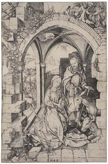 The Nativity by Martin Schongauer, circa 1470-1475