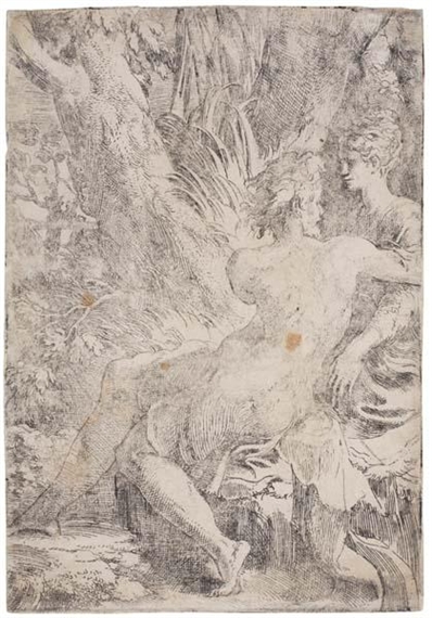 The Lovers by Parmigianino, circa 1528