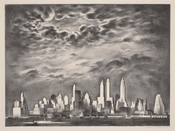 Storm over Manhattan by Louis Lozowick, 1935-1936