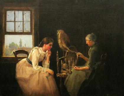 SPINNING WOOL by Henry Irving Marlatt