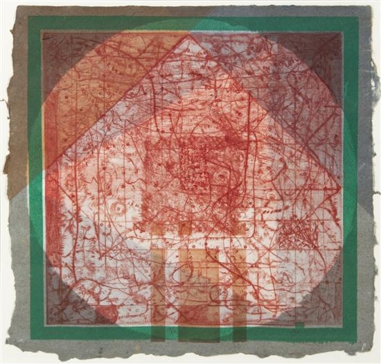 Artwork by Celan Shields, Peace of the Rock, Made of aquatint