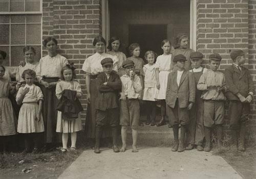 5 photographs of child labor studies in the south and northeast by Lewis Hine, 1910-1914