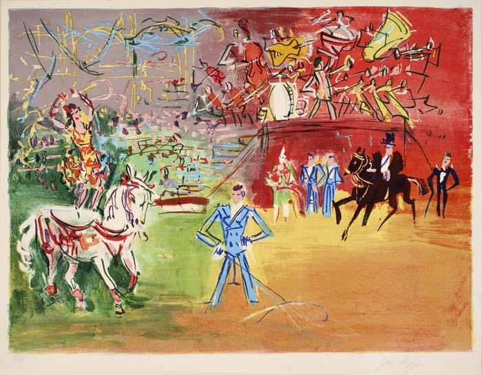 Artwork by Jean Dufy, Le Cirque, Made of Color lithograph