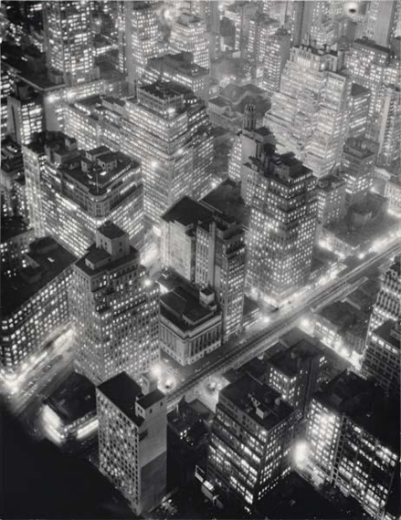 New York at Night by Berenice Abbott, 1932; printed 1970s