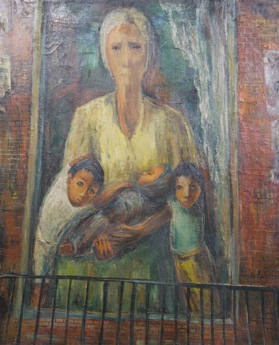 Artwork by Lucile Leighton, Victory Parade, Made of oil on canvas