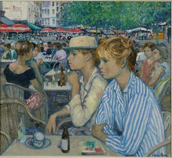 Figures in town square - P. Smoldend