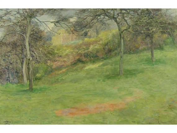 WOODED LANDSCAPE by Edward Steel Harper, 1914