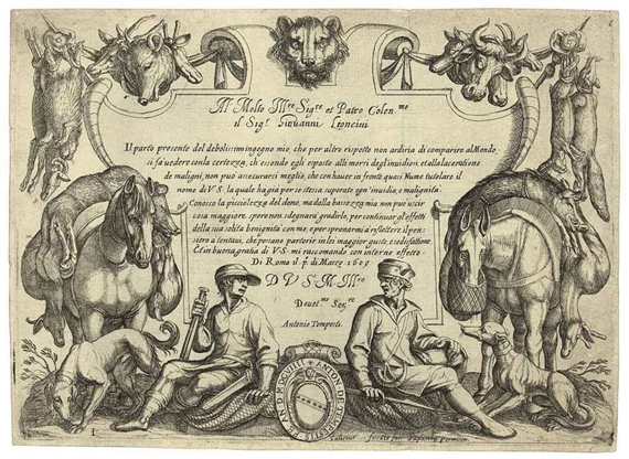 Ten works : Hunting Scenes VI by Antonio Tempesta, 1609