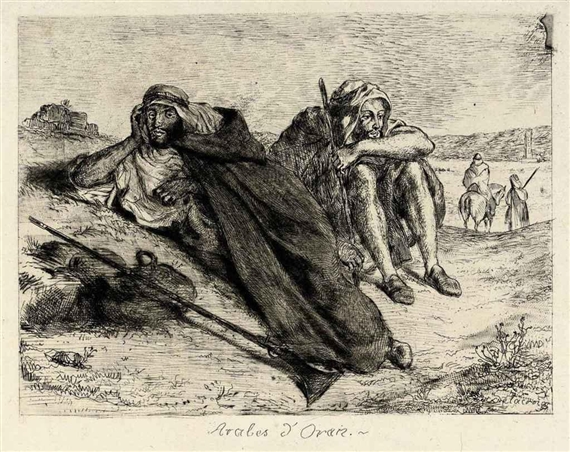 Arabes D'Oran by Eugène Delacroix, 1833