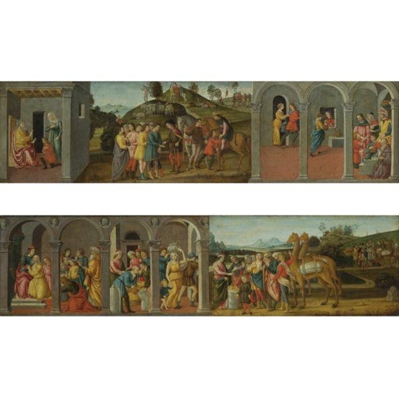 Two Cassone Panels with Scenes from the Life of Joseph by Davide Ghirlandaio