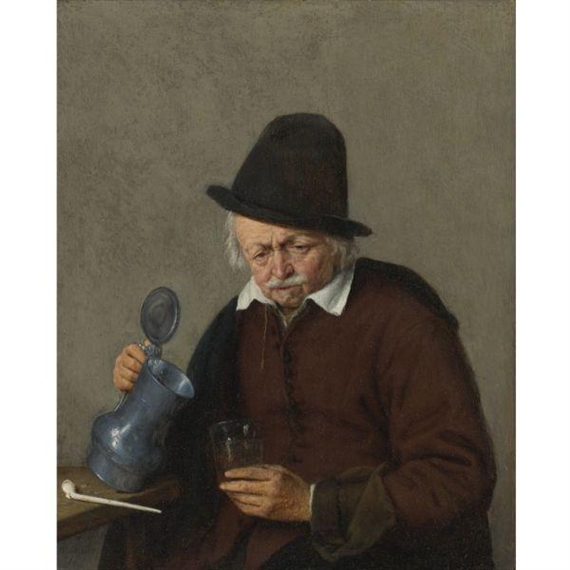 A Man Holding a Tankard and a Glass by Adriaen van Ostade