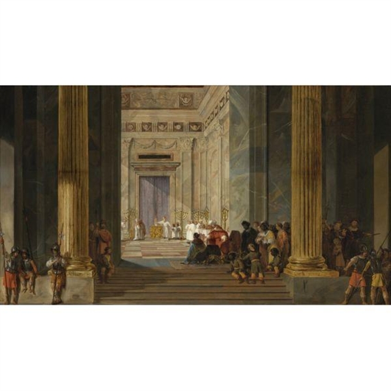 The Queen of Sheba Before the Temple of Solomon in Jerusalem by Salomon de Bray, 1657