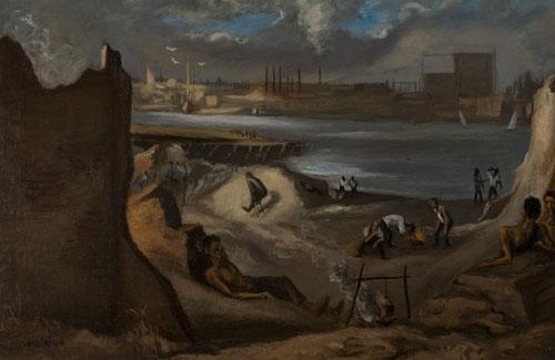 Louis Ribak | Hooverville along the East River | MutualArt