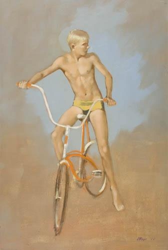 Boy on a Sting Ray Bike