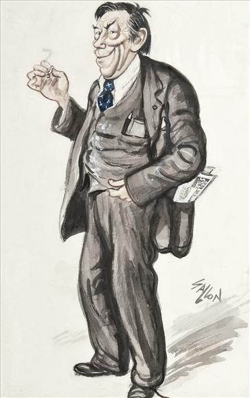 Ralph Sallon | Caricature portrait of Lawrence Cade | MutualArt