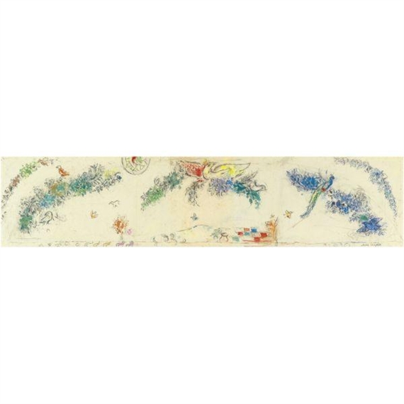 Esquisse pour la mosaïque de La Cour Chagall