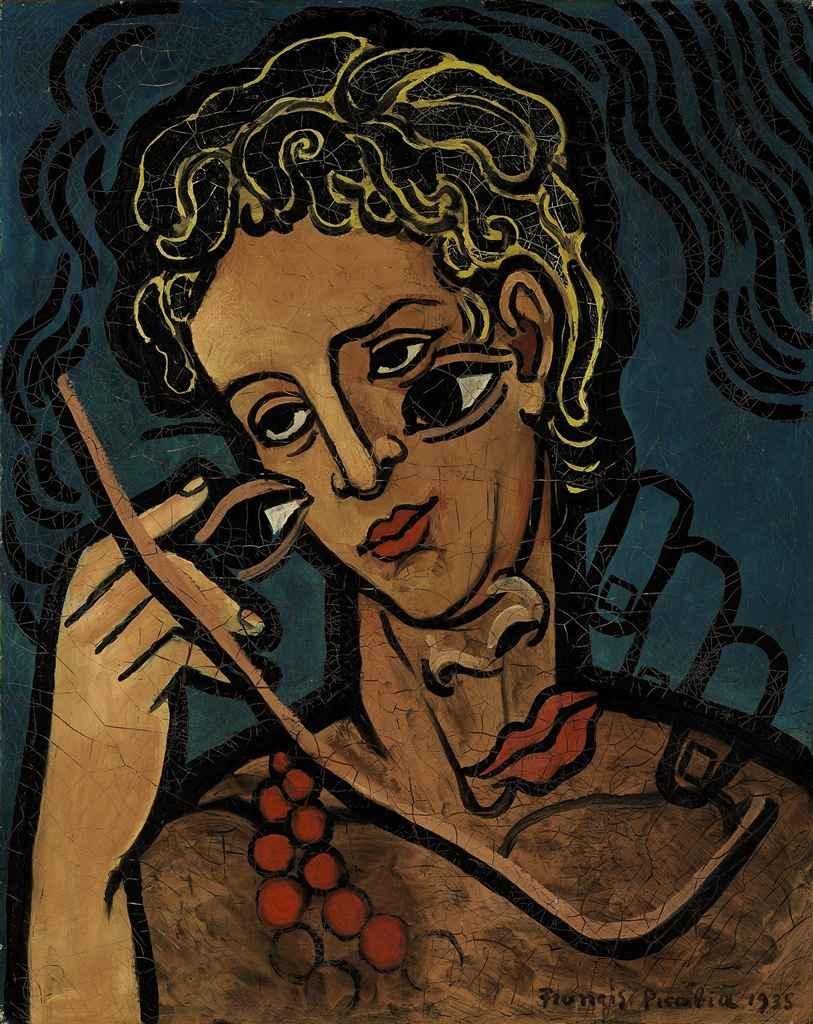 Artwork by Francis Picabia, Transparence (Deux têtes), Made of oil on canvas