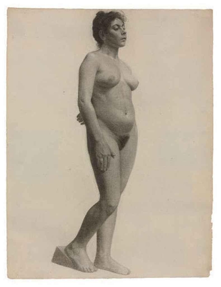A standing female nude - Frances C. Houston