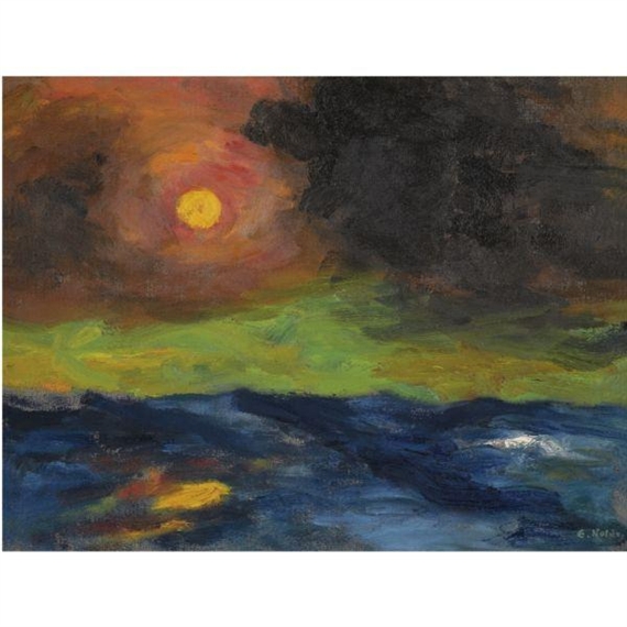 ÜBERSCHLEIERTE SONNE (VEILED SUN) by Emil Nolde, 1950