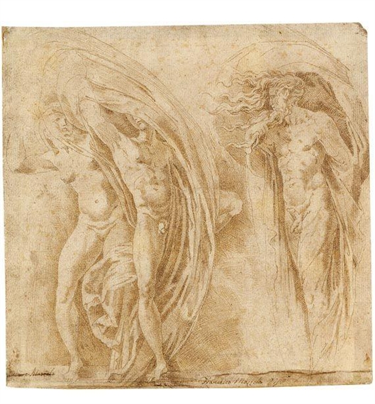 Vulkan überrascht Venus und Mars by Parmigianino