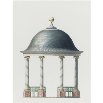3 works: A Pier of the Entrance Grill of Versailles; A Rain Shelter in the Gardens of Marly; Front Gate, Frick Collection - Andrew Zega