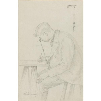 Artist Working with a Camera Lucida - Charles Paul Renouard