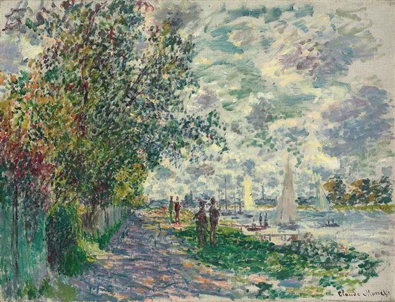 La berge du Petit-Gennevilliers by Claude Monet, 1875