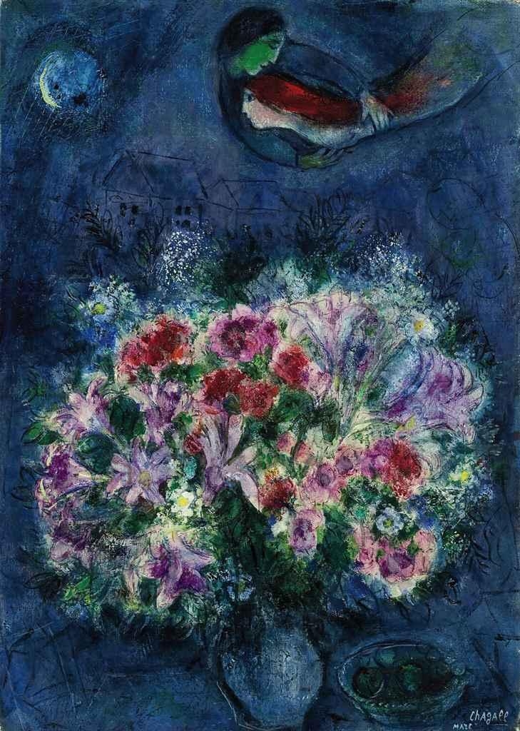 Les lys magiques by Marc Chagall, 1948-1949