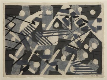 Artwork by Jonathan Gibbs, NOVEMBER 1980, Made of pastel and charcoal on paper