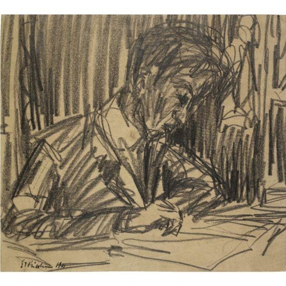 SELBSTBILDNIS ZEICHNEND (SELF-PORTRAIT)