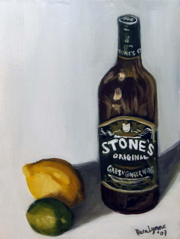 Artwork by Dara Lynne Lenehan, Stones, Lemon and Lime, Made of oil on canvas