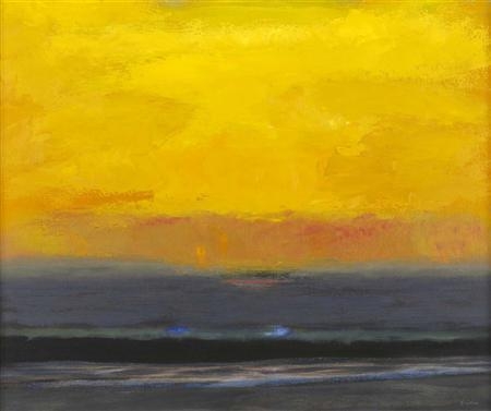 SUNSET OVER CALM WATERS