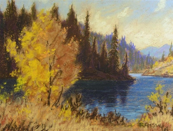 THE BOW RIVER NEAR BANFF by Roland Gissing