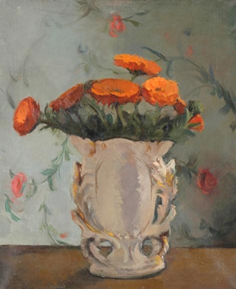 Elma Roach | Still Life with Marigolds (1934) | MutualArt