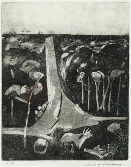 Landscape with a Steep Road by Fred Williams