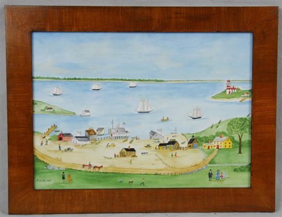 ACTIVITY BY THE SEA by Evelyn S. Dubiel, Circa 2008