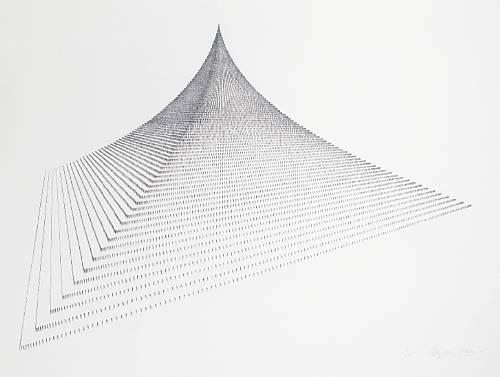 Probability Pyramid II by Agnes Denes, 1981