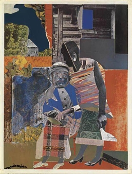 Romare Bearden | 6 works: Ritual Bayou (1971) | MutualArt