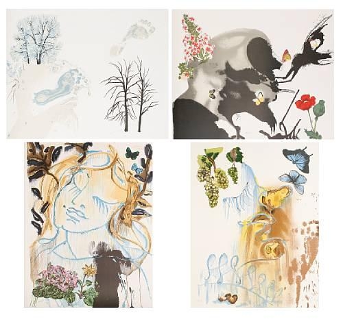 The Four Seasons (Michler & Löpsinger 1368-1371) (set of four) by Salvador Dalí, 1972