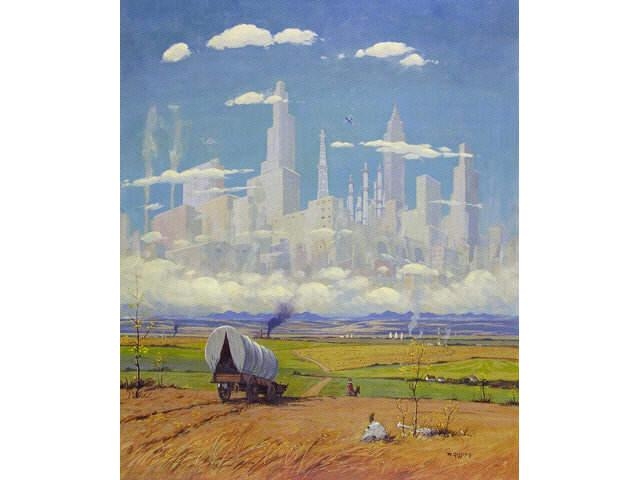 Artwork by Roland Gissing, YESTERDAY-TODAY-TOMORROW, Made of Oil on board