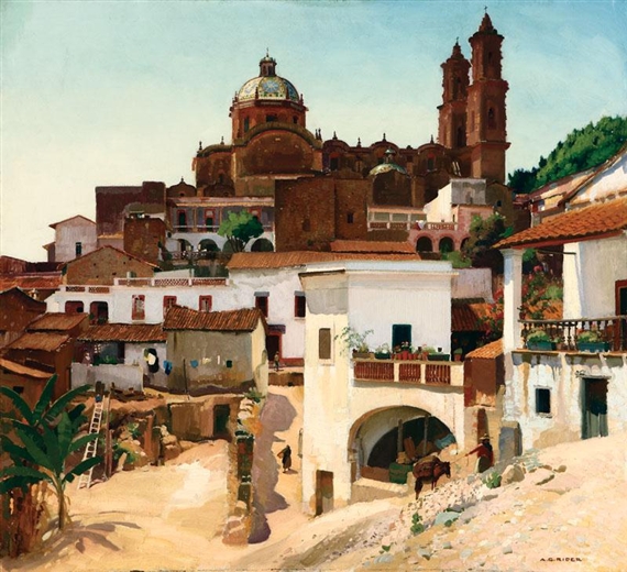 View of Taxco, Mexico by Arthur Grover Rider