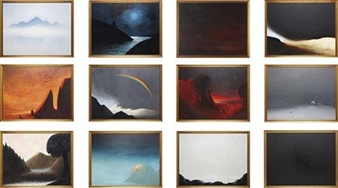 Romantic landscapes with missing parts (12 parts) - Nedko Solakov