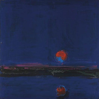 Moon above the river by Anatoly Kryvolap, 2008