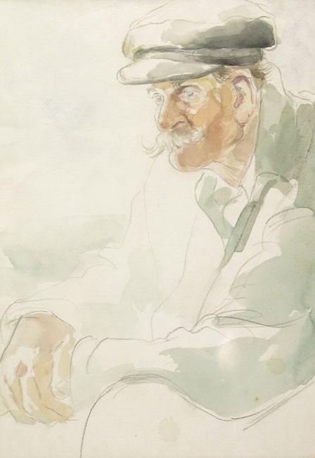 Artwork by Edith Rozenfeld, Portrait, Made of watercolor